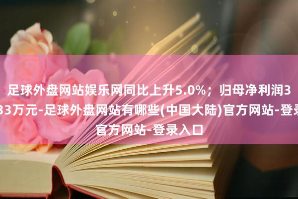 足球外盘网站娱乐网同比上升5.0%；归母净利润3906.33万元-足球外盘网站有哪些(中国大陆)官方网站-登录入口