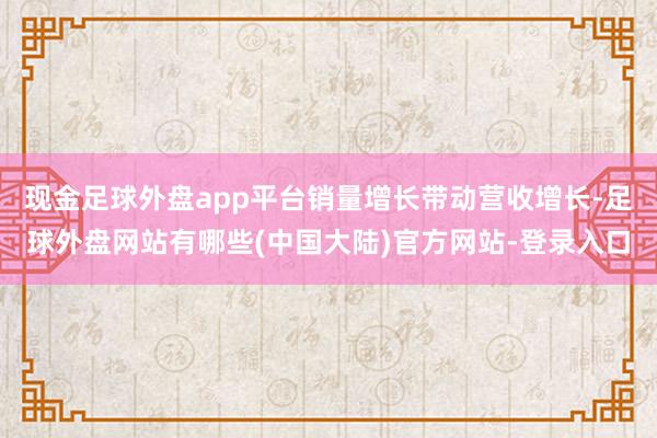 现金足球外盘app平台销量增长带动营收增长-足球外盘网站有哪些(中国大陆)官方网站-登录入口