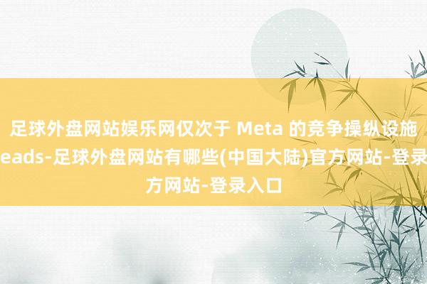 足球外盘网站娱乐网仅次于 Meta 的竞争操纵设施 Threads-足球外盘网站有哪些(中国大陆)官方网站-登录入口