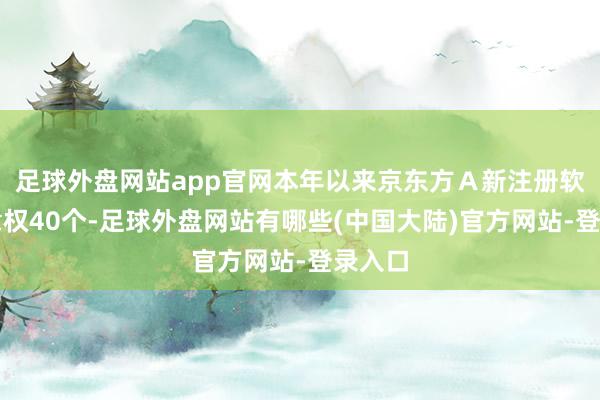 足球外盘网站app官网本年以来京东方Ａ新注册软件文章权40个-足球外盘网站有哪些(中国大陆)官方网站-登录入口