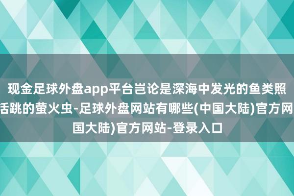 现金足球外盘app平台岂论是深海中发光的鱼类照旧夏夜活蹦活跳的萤火虫-足球外盘网站有哪些(中国大陆)官方网站-登录入口