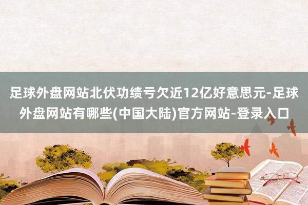 足球外盘网站北伏功绩亏欠近12亿好意思元-足球外盘网站有哪些(中国大陆)官方网站-登录入口