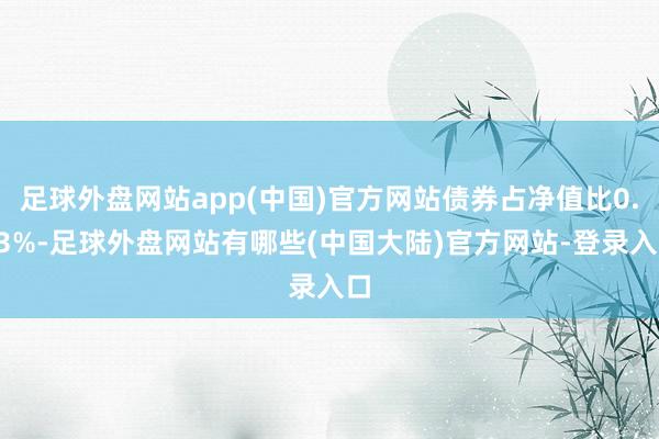 足球外盘网站app(中国)官方网站债券占净值比0.43%-足球外盘网站有哪些(中国大陆)官方网站-登录入口