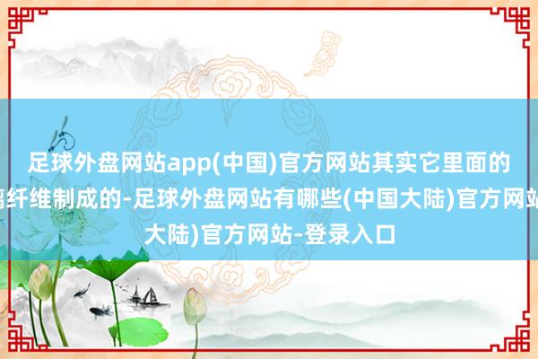 足球外盘网站app(中国)官方网站其实它里面的材质是玻璃纤维制成的-足球外盘网站有哪些(中国大陆)官方网站-登录入口