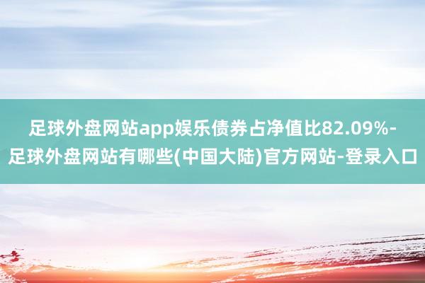 足球外盘网站app娱乐债券占净值比82.09%-足球外盘网站有哪些(中国大陆)官方网站-登录入口