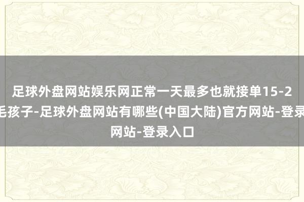 足球外盘网站娱乐网正常一天最多也就接单15-20只毛孩子-足球外盘网站有哪些(中国大陆)官方网站-登录入口